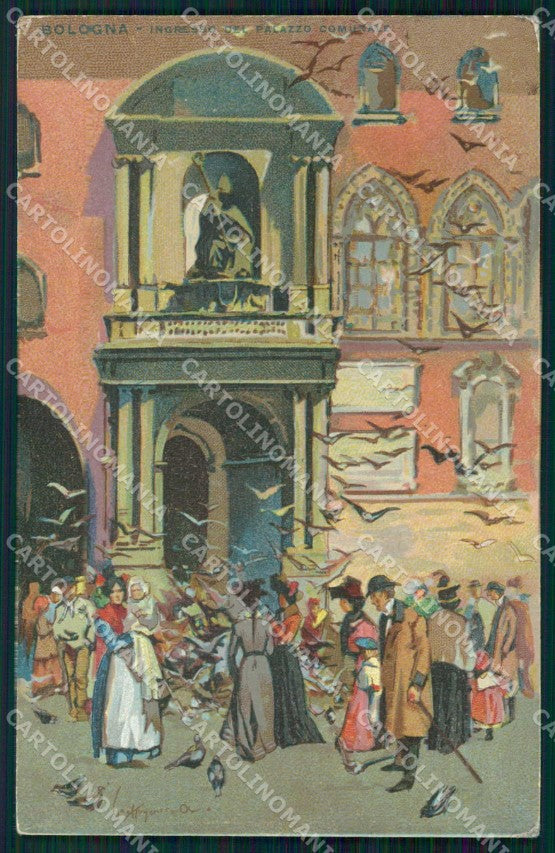 Bologna Città Ingresso Palazzo Comunale cartolina RB5951 – fronte