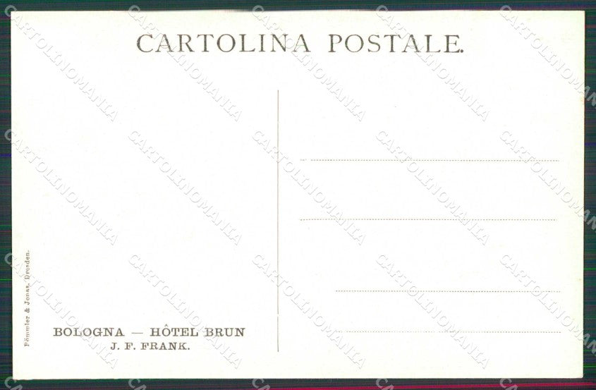 Bologna Città Hotel Brun Cortile cartolina RB5953 – retro