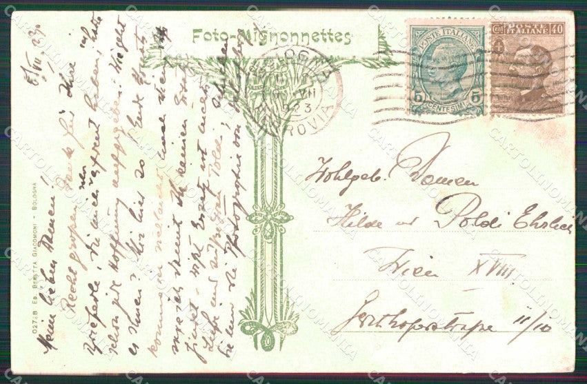 Bologna Città Nuovo Palazzo Poste Telegrafi cartolina RB5956 – retro