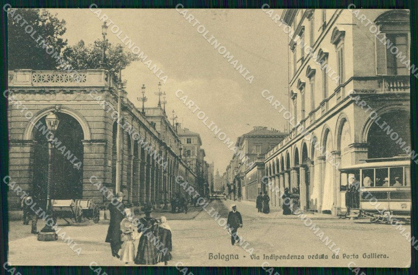 Bologna Città Via Indipendenza Veduta da Porta Galliera Tram cartolina RB5964 – fronte