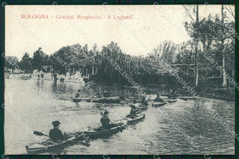 Bologna Città Giardini Margherita Laghetto Canoe cartolina RB5968 – fronte