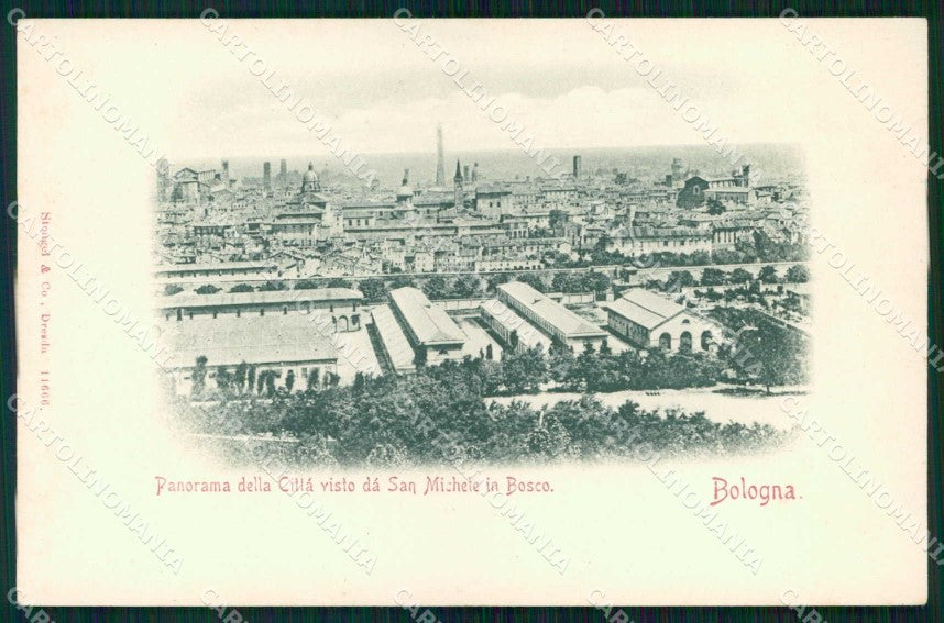 Bologna Città Veduta da San Michele in Bosco Stengel 11666 cartolina RB5970 – fronte