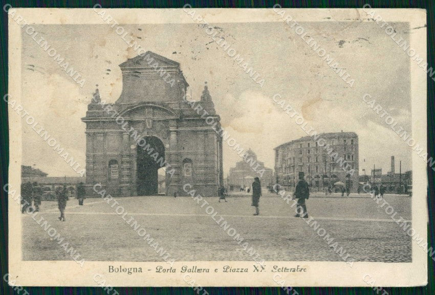 Bologna Città Piazza XX Settembre Porta Galliera TRACCE UMIDO cartolina RB5977 – fronte
