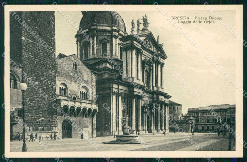Brescia Città Piazza Duomo Loggia delle Grida Foto cartolina RB5990 – fronte