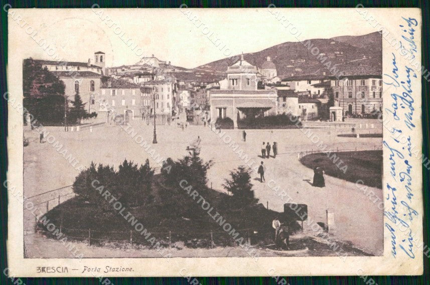 Brescia Città Porta Stazione cartolina RB5996 – fronte