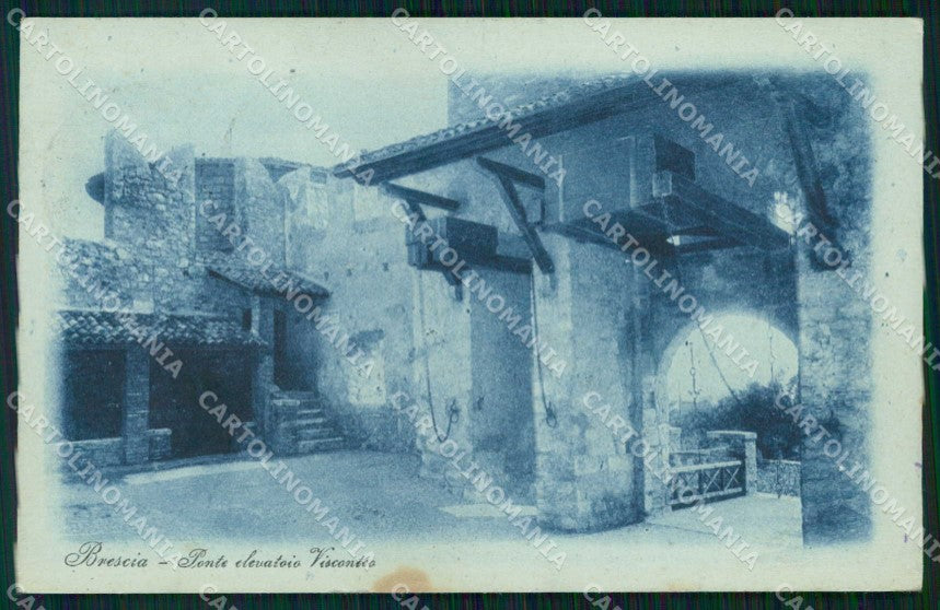 Brescia Città Ponte Levatoio Visconteo MACCHIA cartolina RB5998 – fronte