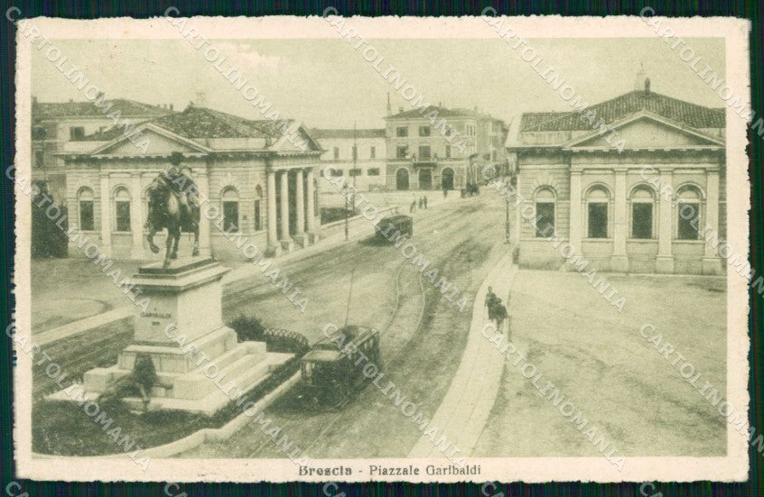 Brescia Città Piazza Garibaldi Tram cartolina RB6006 – fronte