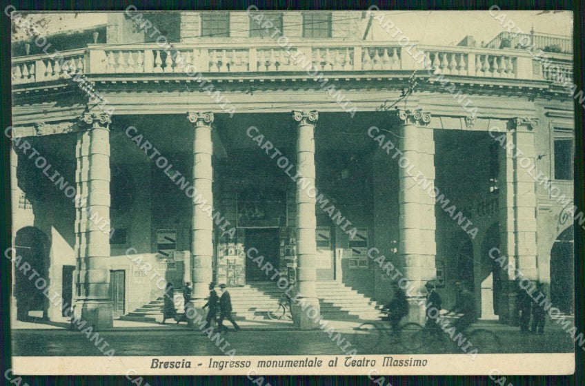 Brescia Città Ingresso Monumentale Teatro Massimo cartolina RB6007 – fronte