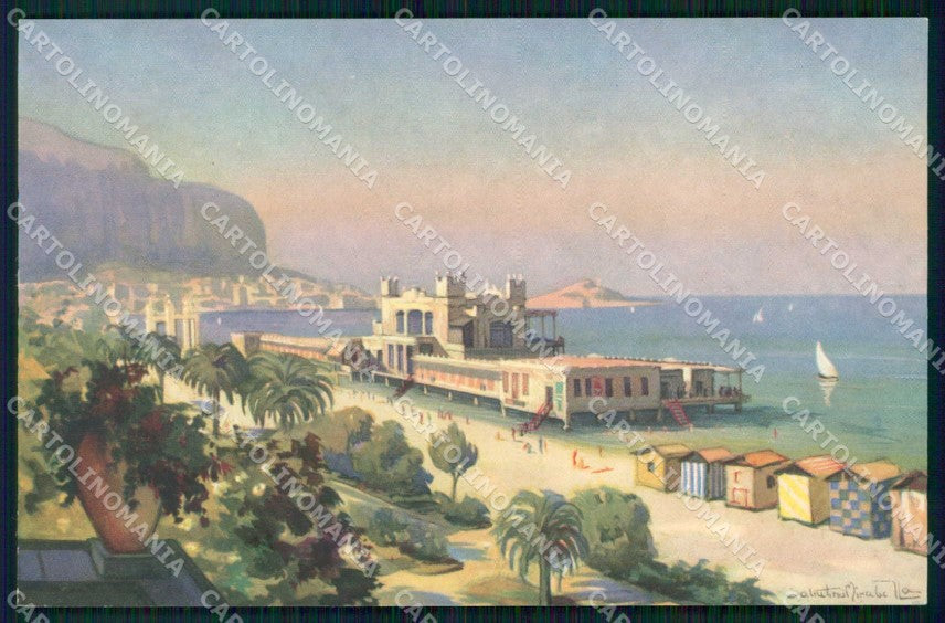 Bari Città Fiera del Levante Quadro Lido di Mondello cartolina RB6015 – fronte
