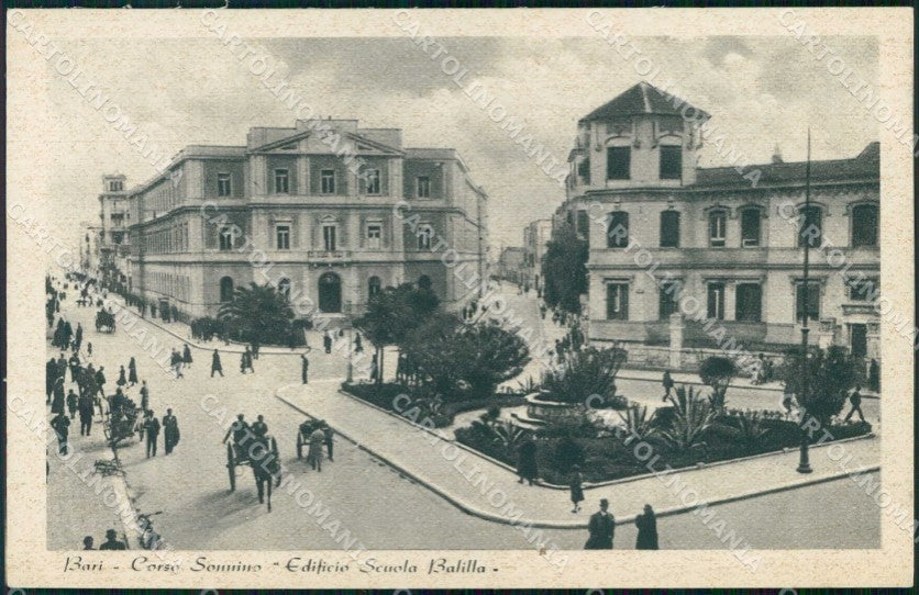 Bari Città Corso Sonnino Edificio Scuola Balilla cartolina RB6023 – fronte