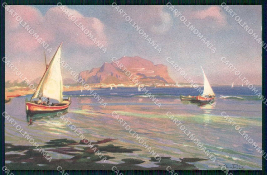 Bari Città Fiera del Levante Quadro Monte Pellegrino cartolina RB6026 – fronte