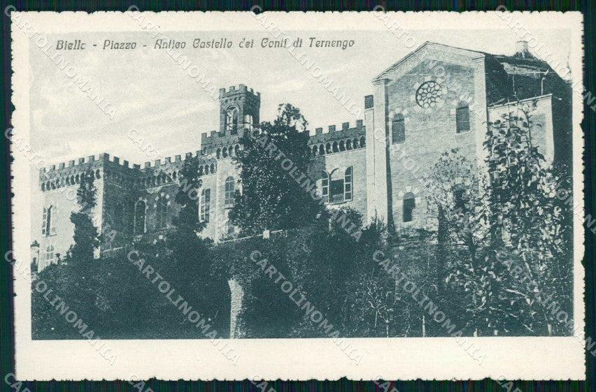 Biella Città Piazzo Antico Castello Conti di Ternengo cartolina RB6031 – fronte