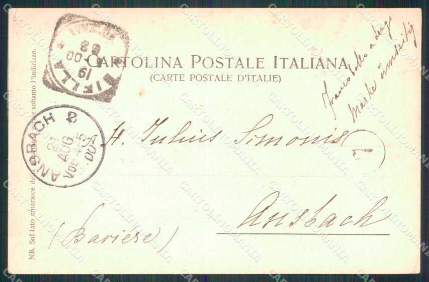 Biella Città Piazza del Duomo cartolina RB6037 – retro