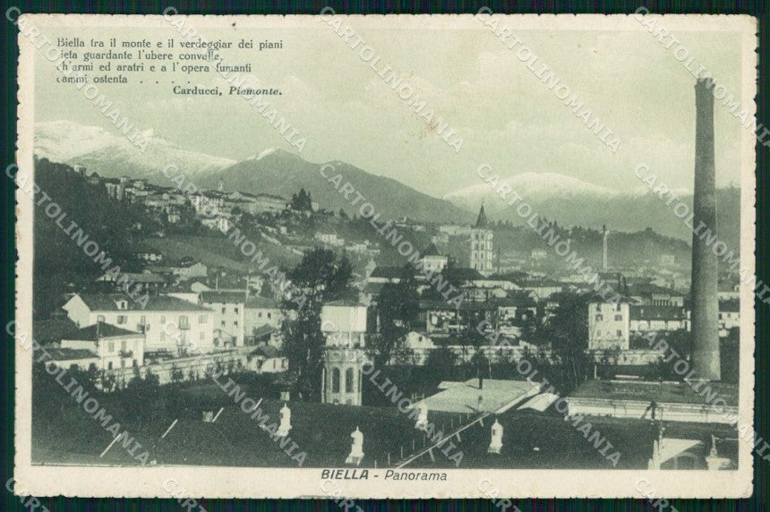 Biella Città Veduta Generale Carducci cartolina RB6042 – fronte