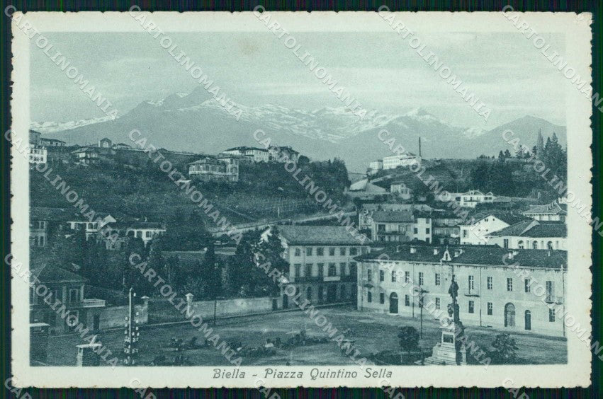 Biella Città Piazza Quintino Sella cartolina RB6052 – fronte