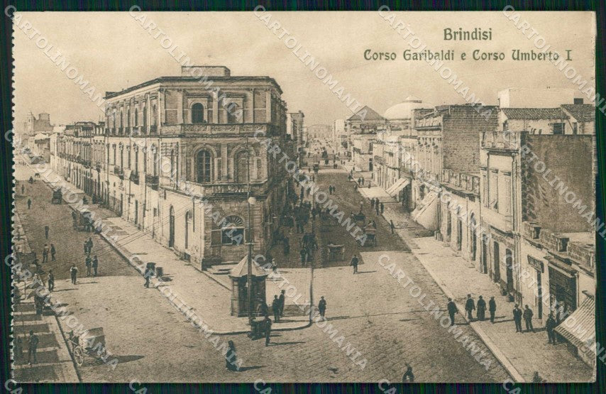 Brindisi Città Corso Garibaldi Corso Umberto I cartolina RB6055 – fronte