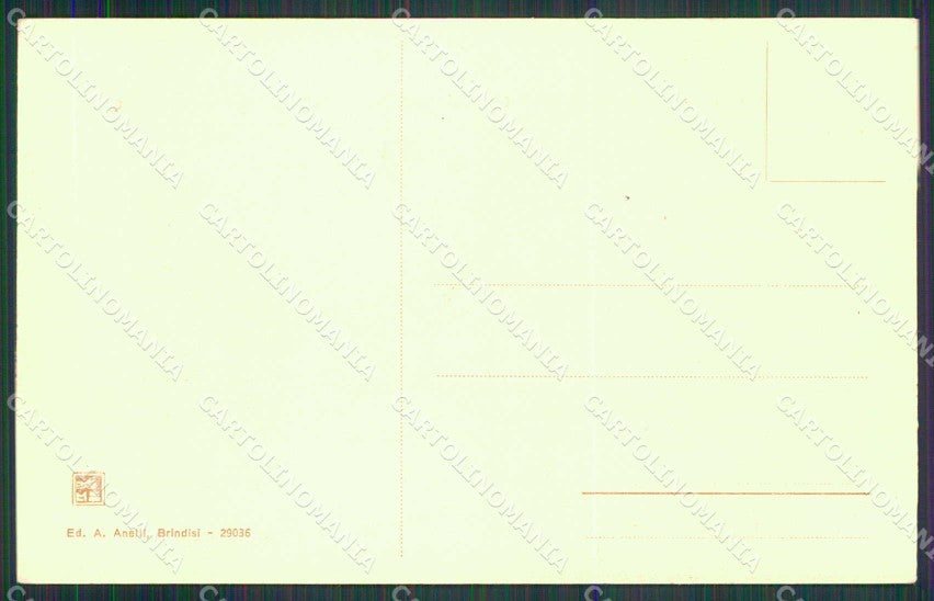 Brindisi Città Castello Alfonsino Fanale Secca del Fico Faro cartolina RB6060 – retro