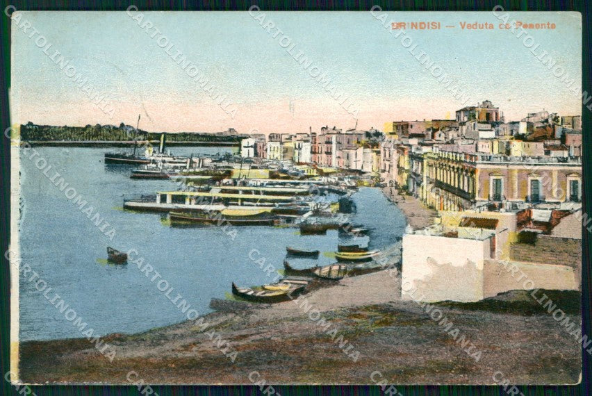 Brindisi Città Veduta da Ponente Barche cartolina RB6066 – fronte