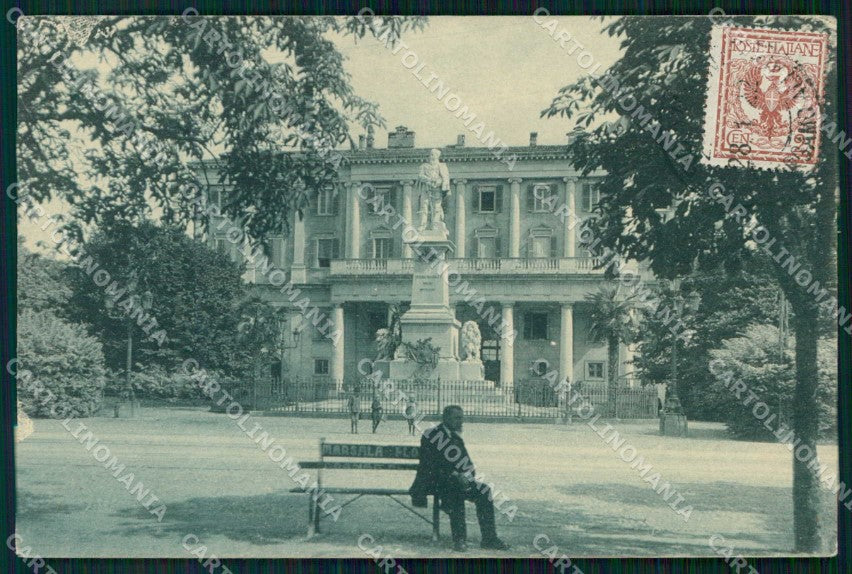 Bergamo Città Monumento a Vittorio Emanuele II Palazzo Pretura cartolina RB6086 – fronte