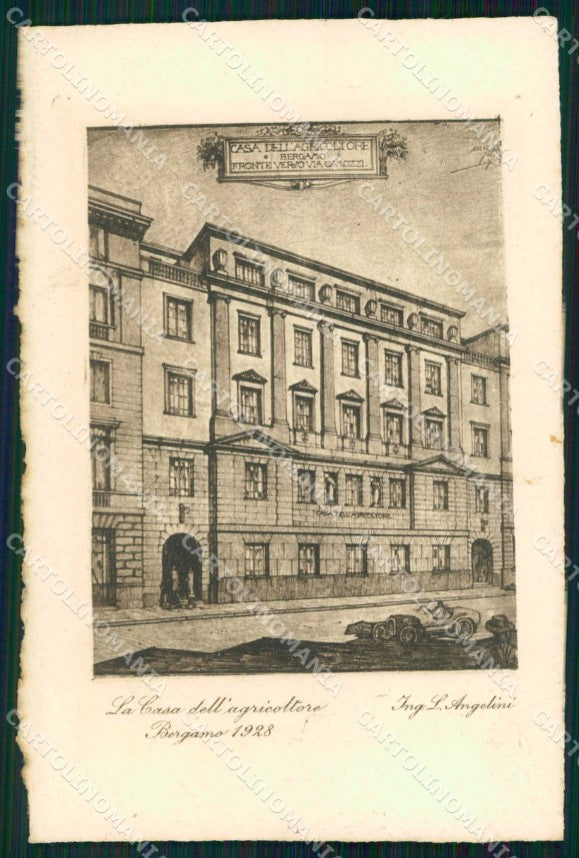 Bergamo Città Casa dell'Agricoltore cartolina RB6088 – fronte