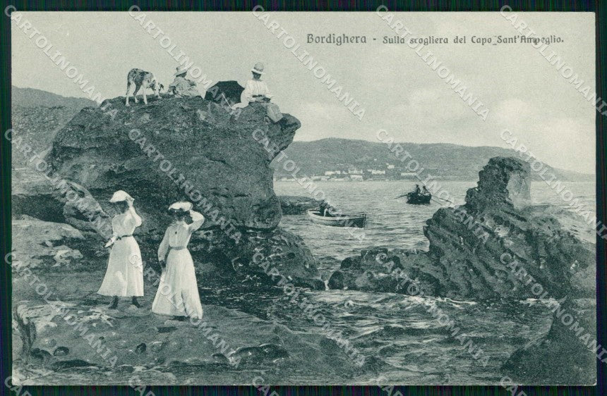 Imperia Bordighera Scogliera del Capo Sant'Ampeglio cartolina RB6103 – fronte