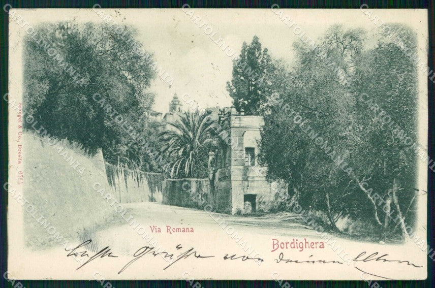 Imperia Bordighera Via Romana Stengel 6755 cartolina RB6104 – fronte