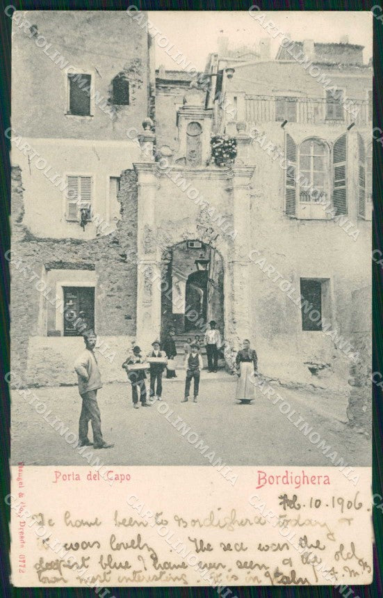 Imperia Bordighera Porta del Capo Stengel 6772 PIEGA cartolina RB6108 – fronte