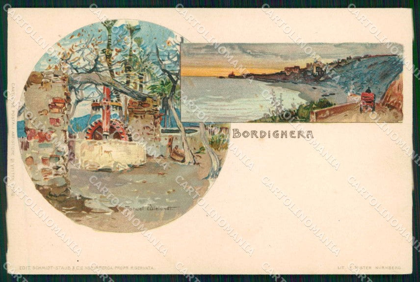 Imperia Bordighera Wielandt cartolina RB6128 – fronte