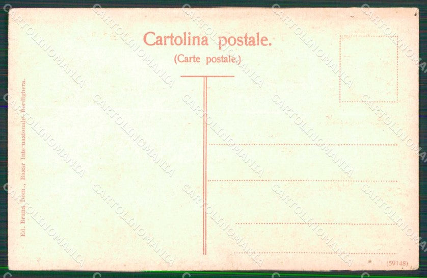 Imperia Bordighera Via di Mezzo SCOLLATA cartolina RB6129 – retro