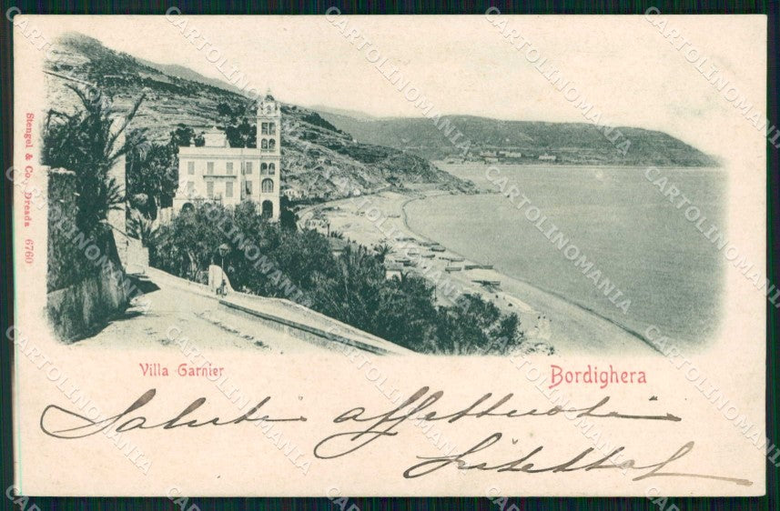 Imperia Bordighera Villa Garnier Stengel 6760 SCOLLATA cartolina RB6130 – fronte