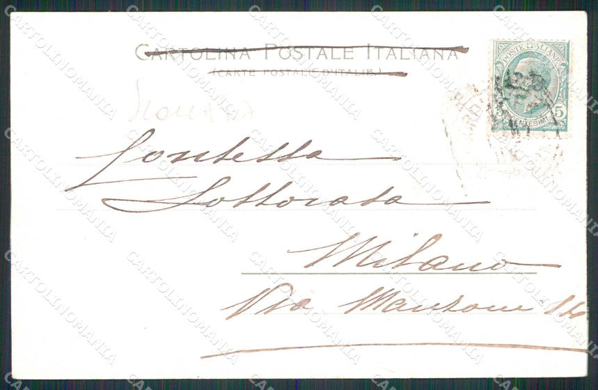 Imperia Bordighera Villa Garnier Stengel 6760 SCOLLATA cartolina RB6130 – retro