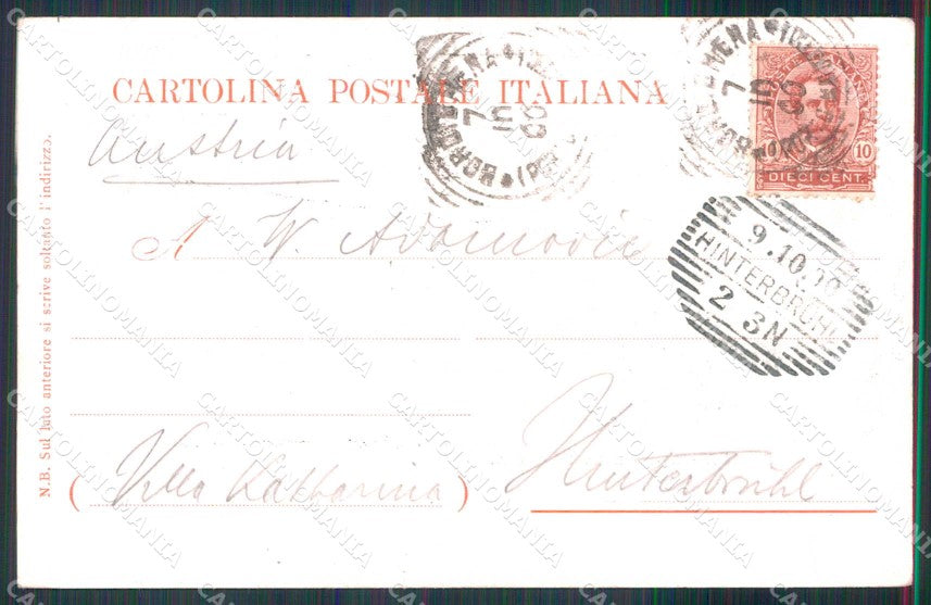 Imperia Bordighera Saluto da Sant'Ampeglio Spiaggia cartolina RB6132 – retro