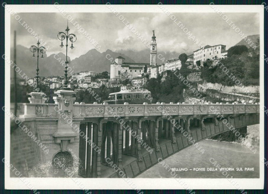 Belluno Città Ponte della Vittoria sul Piave Corriera FG Foto cartolina RB6151 – fronte