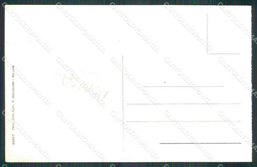 Belluno Città SCOLLATA ABRASA Breveglieri 66087 cartolina RB6153 – retro