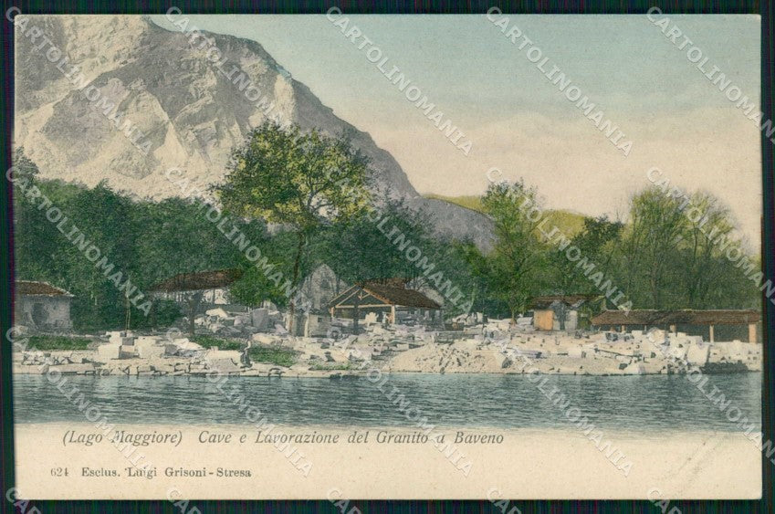 Verbania Baveno Lago Maggiore Cave Lavorazione del Granito cartolina RB6169 – fronte