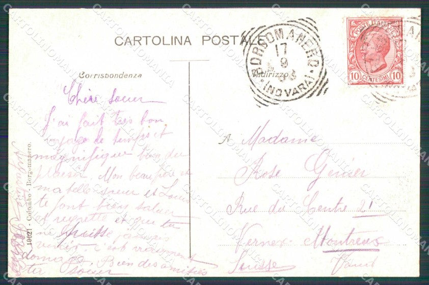 Novara Borgomanero Chiesa Parrocchiale cartolina RB6170 – retro