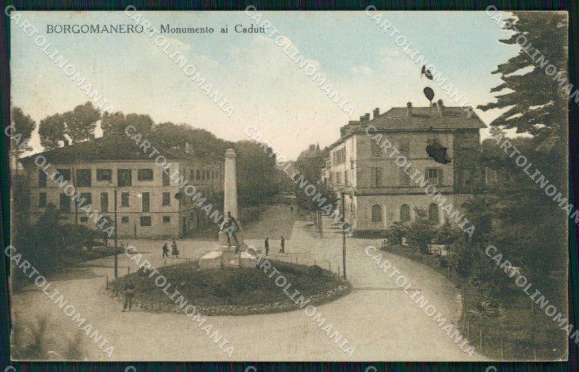 Novara Borgomanero Monumento ai Caduti MACCHIE cartolina RB6175 – fronte