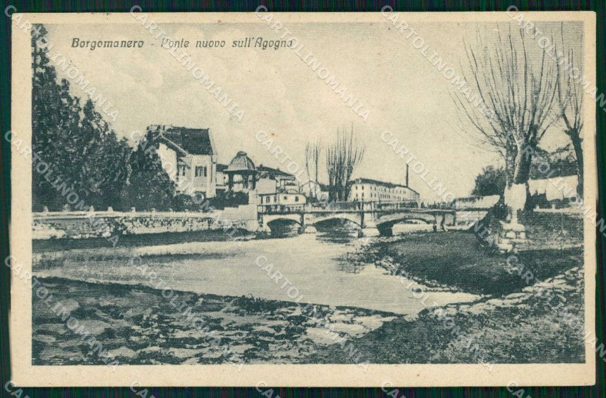 Novara Borgomanero Ponte Nuovo sull'Agogna cartolina RB6176 – fronte