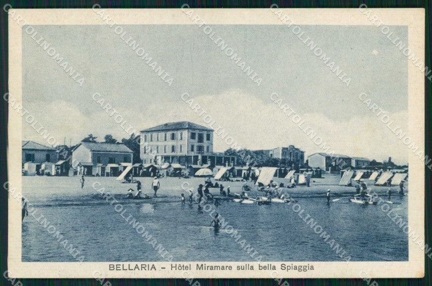 Rimini Bellaria Spiaggia Hotel Miramare cartolina RB6179 – fronte