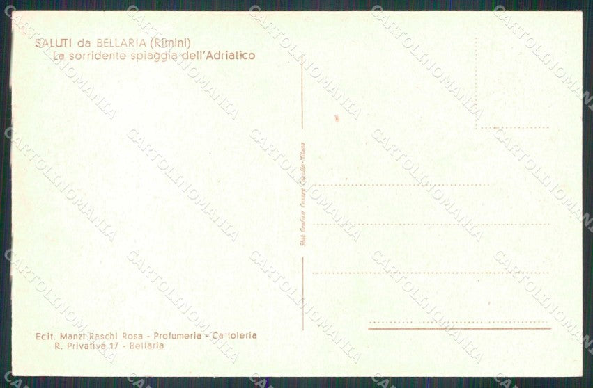 Rimini Bellaria Spiaggia cartolina RB6180 – retro