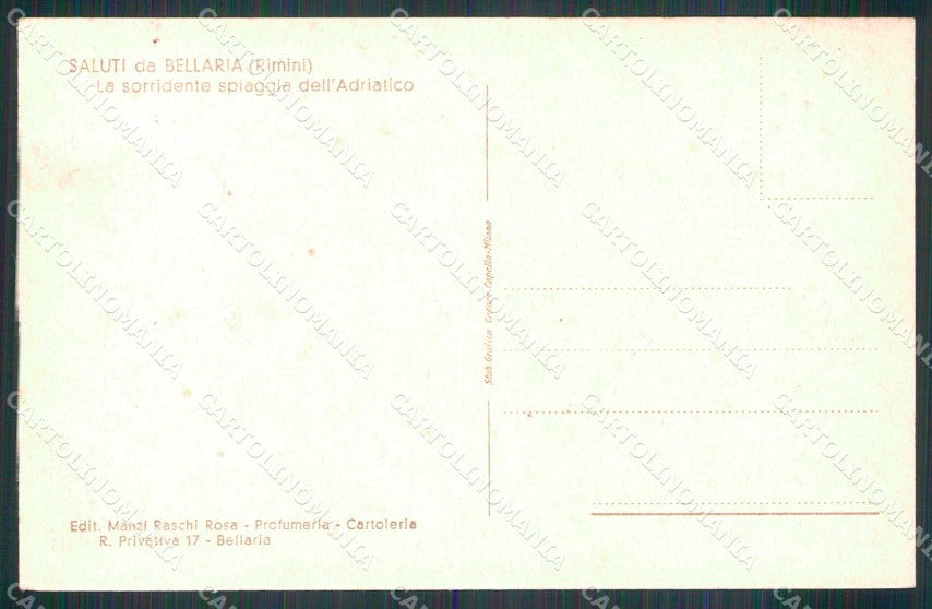 Rimini Bellaria Colonia Pavese Igea Marina cartolina RB6181 – retro