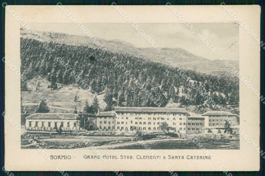 Sondrio Bormio Santa Caterina Grand Hotel Stabilimento Clementi cartolina RB6189 – fronte