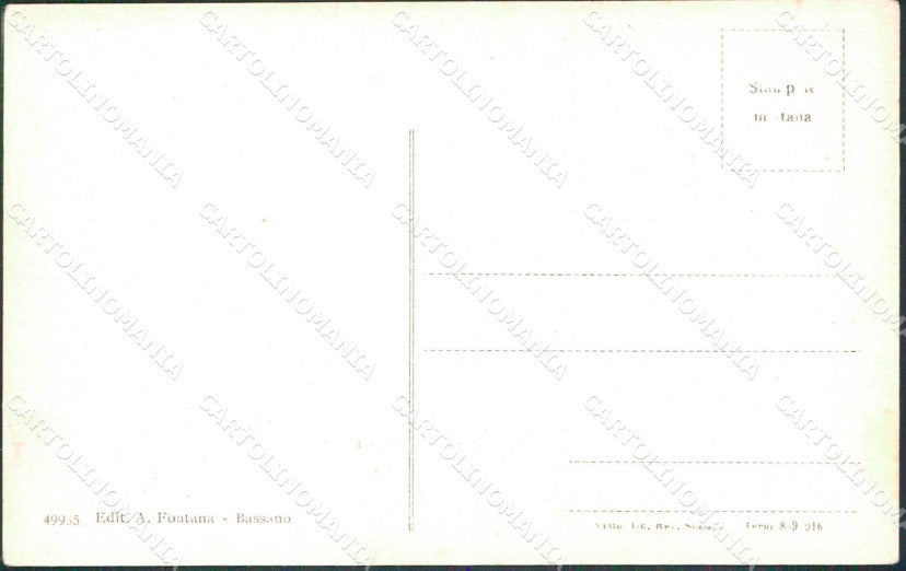 Vicenza Bassano del Grappa Rifugio sul Monte Grappa Club Alpino cartolina RB6192 – retro