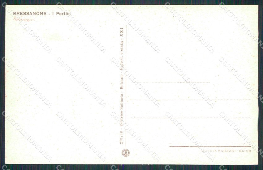 Bolzano Bressanone Portici Albergo Schio cartolina RB6203 – retro