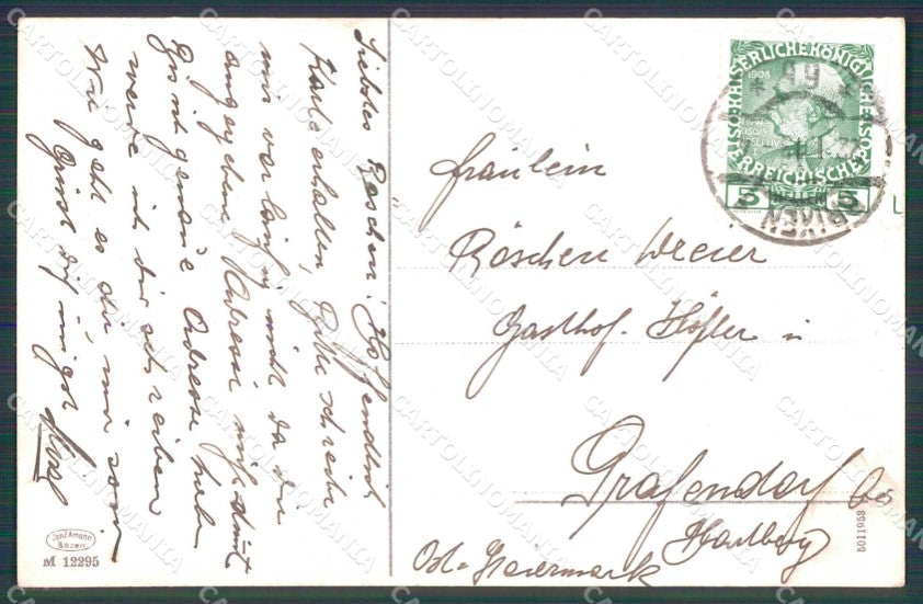 Bolzano Bressanone Vicolo PIEGATA cartolina RB6209 – retro