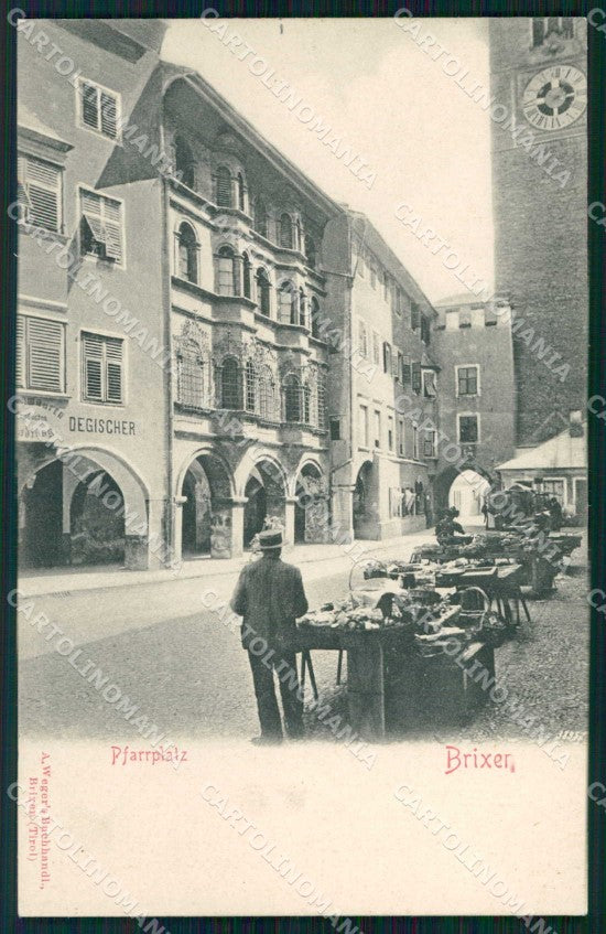 Bolzano Bressanone Piazza Parrocchiale Mercato cartolina RB6211 – fronte