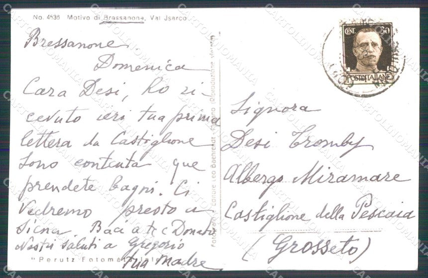 Bolzano Bressanone Motivo Albergo Sole Foto cartolina RB6213 – retro