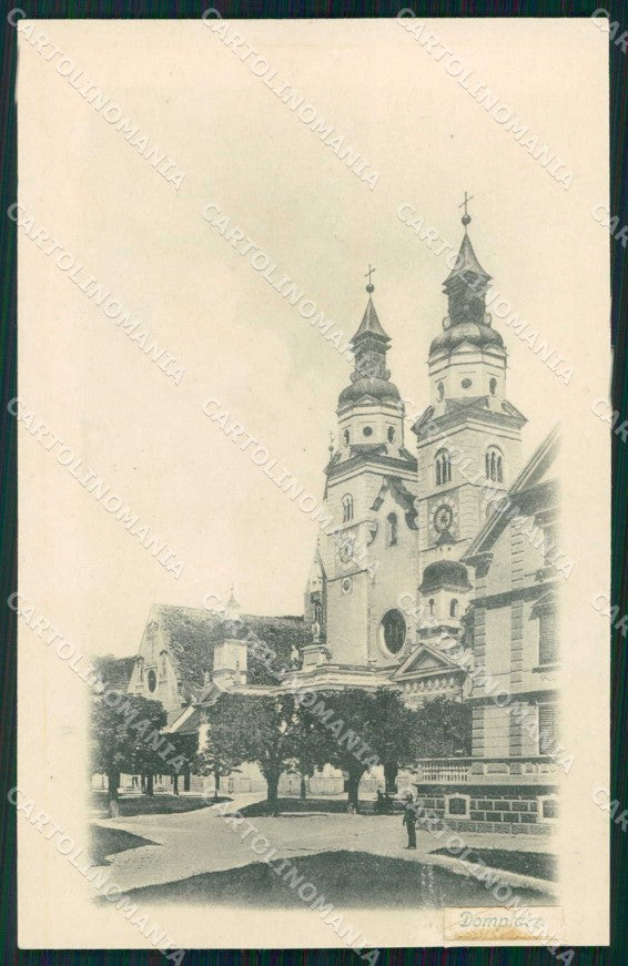 Bolzano Bressanone Piazza del Duomo Caspar Eder RETRO BIANCO cartolina RB6221 – fronte