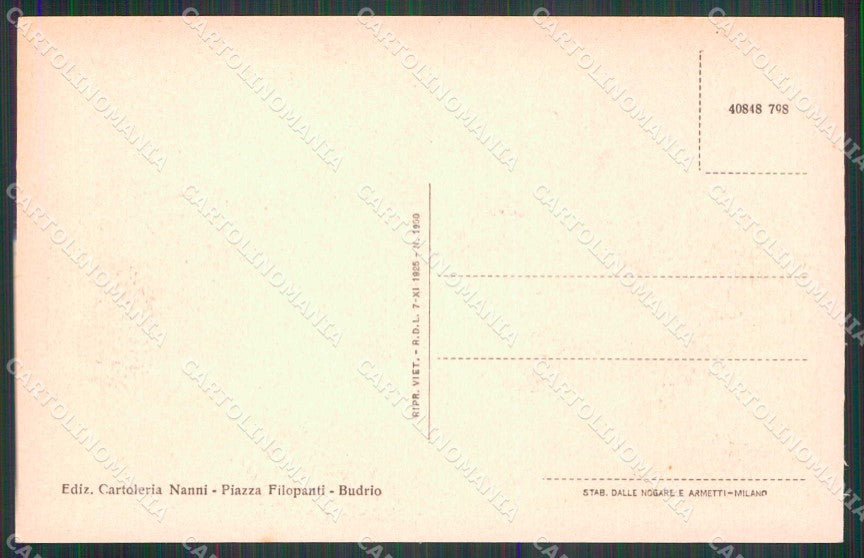 Bologna Budrio Magazzini Consorzio Provinciale Fibre Tessili cartolina RB6243 – retro