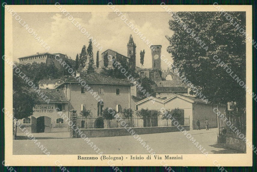 Bologna Bazzano Inizio Via Mazzini Autorimessa cartolina RB6268 – fronte